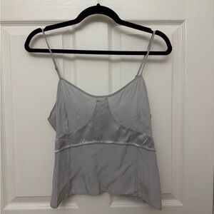 ASOS DESIGN Satin Camisole Top in Silver